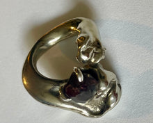 "Blessed to the Bone" Raw Garnet Ring