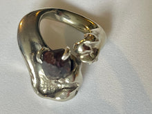 "Blessed to the Bone" Raw Garnet Ring