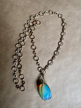 Serenity Stone Cage Capture Pendant on 10k GF Circle Link Chain